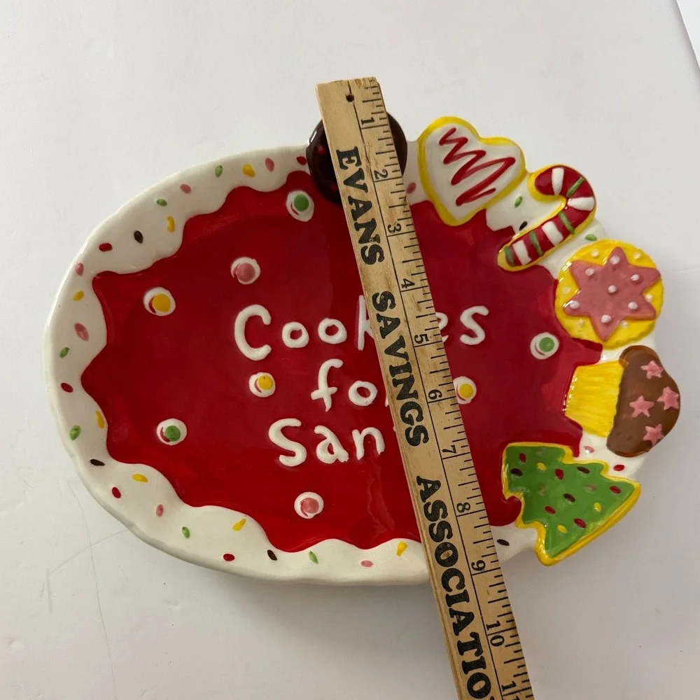 Ganz Cookies for Santa Plate Christmas Holiday Decoration Serving Dish Decor